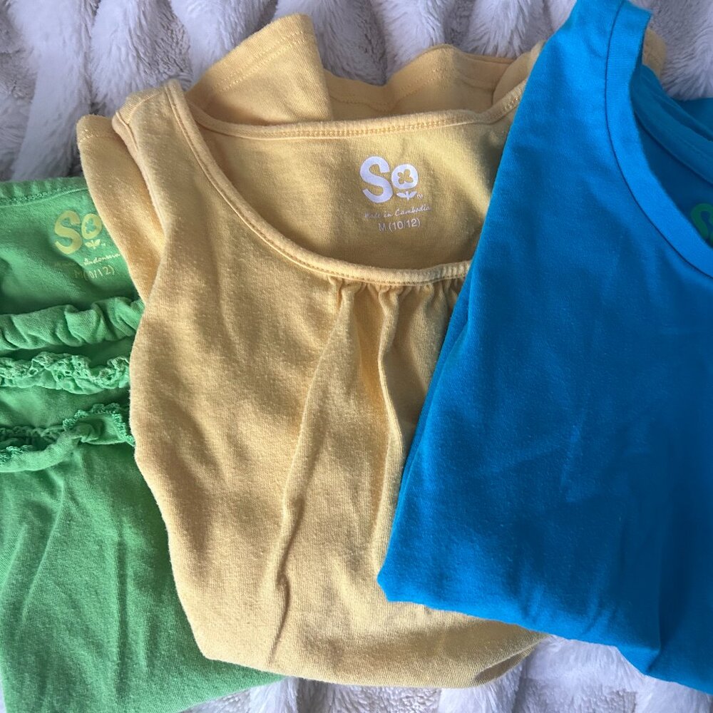 Set of 3  - So girls tees size Medium (10/12)